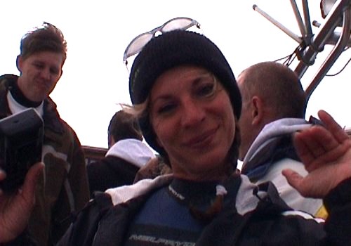 Sonja in the boat